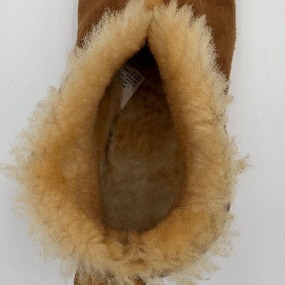 L.L. Bean suede leather wool lined moccasin style slippers Mens size 7 Woman 9 main image 13
